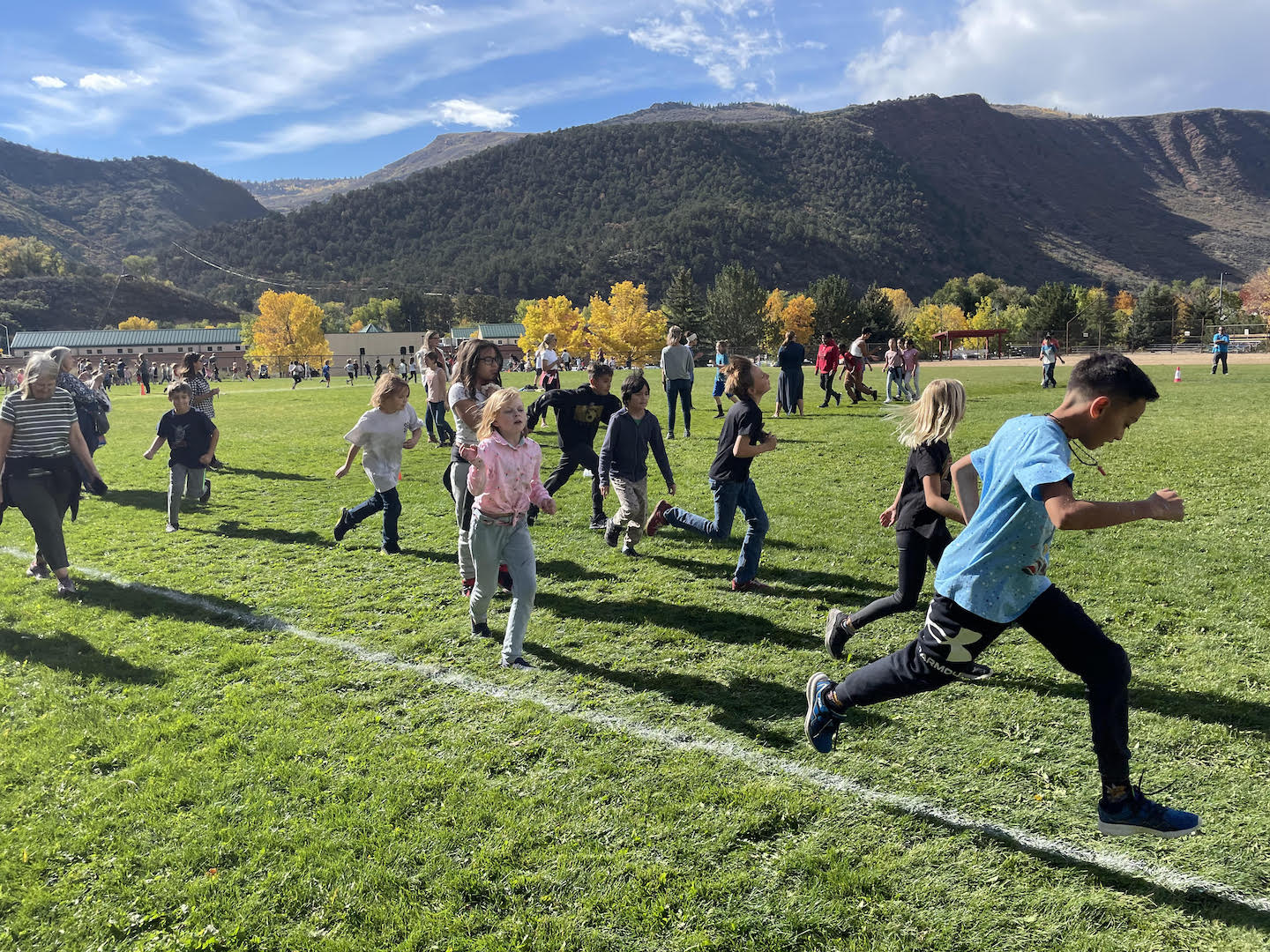 Kids participating in a Fun Run